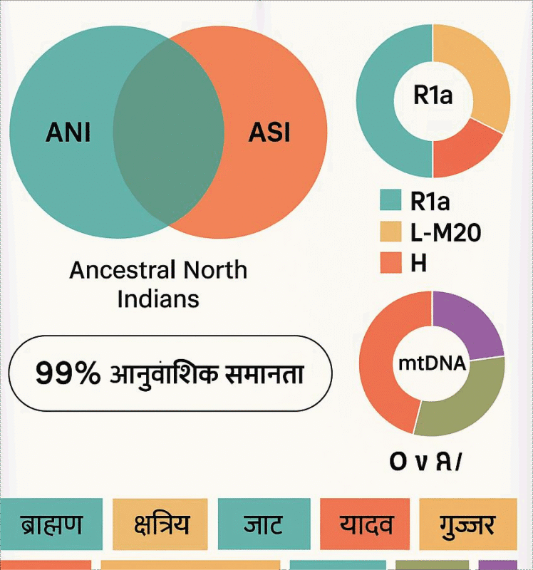 डीएनए ने तोड़ा सामाजिक भ्रम: ब्राह्मण, क्षत्रिय, जाट, यादव, गुज्जर और अनुसूचित जातियाँ मूल रूप से एक ही पूर्वजों से जुड़ी