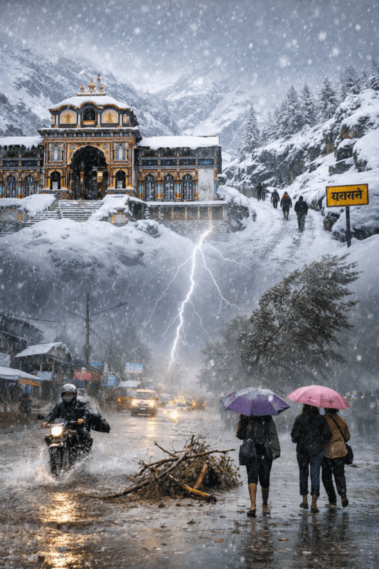 पहाड़ों में बर्फबारी, मैदानी इलाकों में धूप, उत्तराखंड में मौसम का दोहरा असर