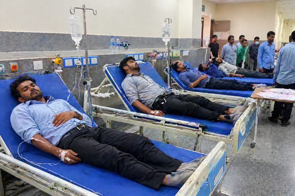 लक्सर की फैक्ट्री में हड़कंप: दूषित पानी पीने से 250 से अधिक कर्मचारी बीमार, कई अस्पताल में भर्ती