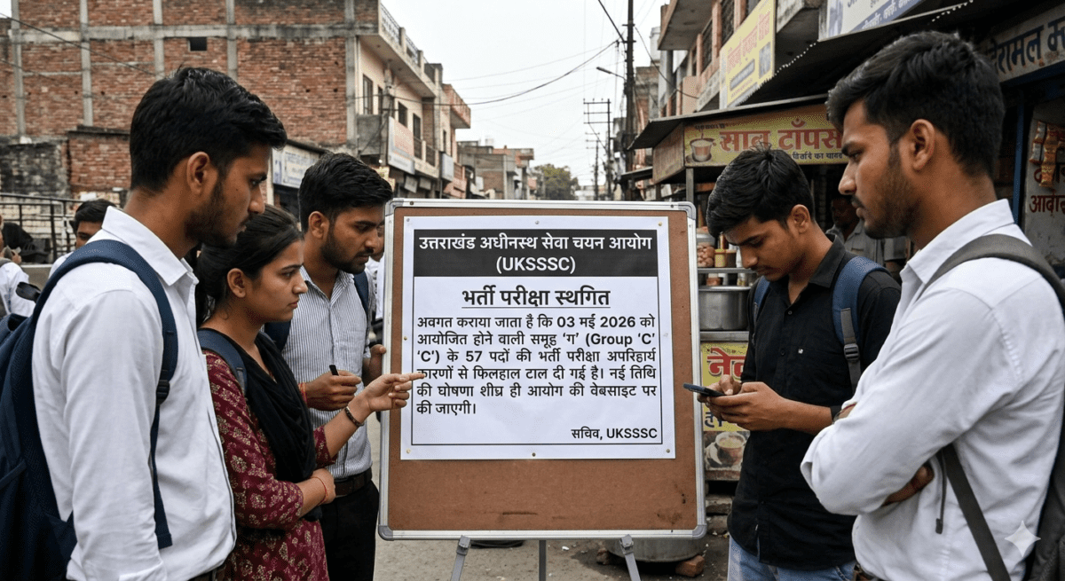 UKSSSC की समूह ‘ग’ परीक्षा स्थगित: हजारों अभ्यर्थियों को झटका, 57 पदों की भर्ती अब नई तिथि पर होगी आयोजित