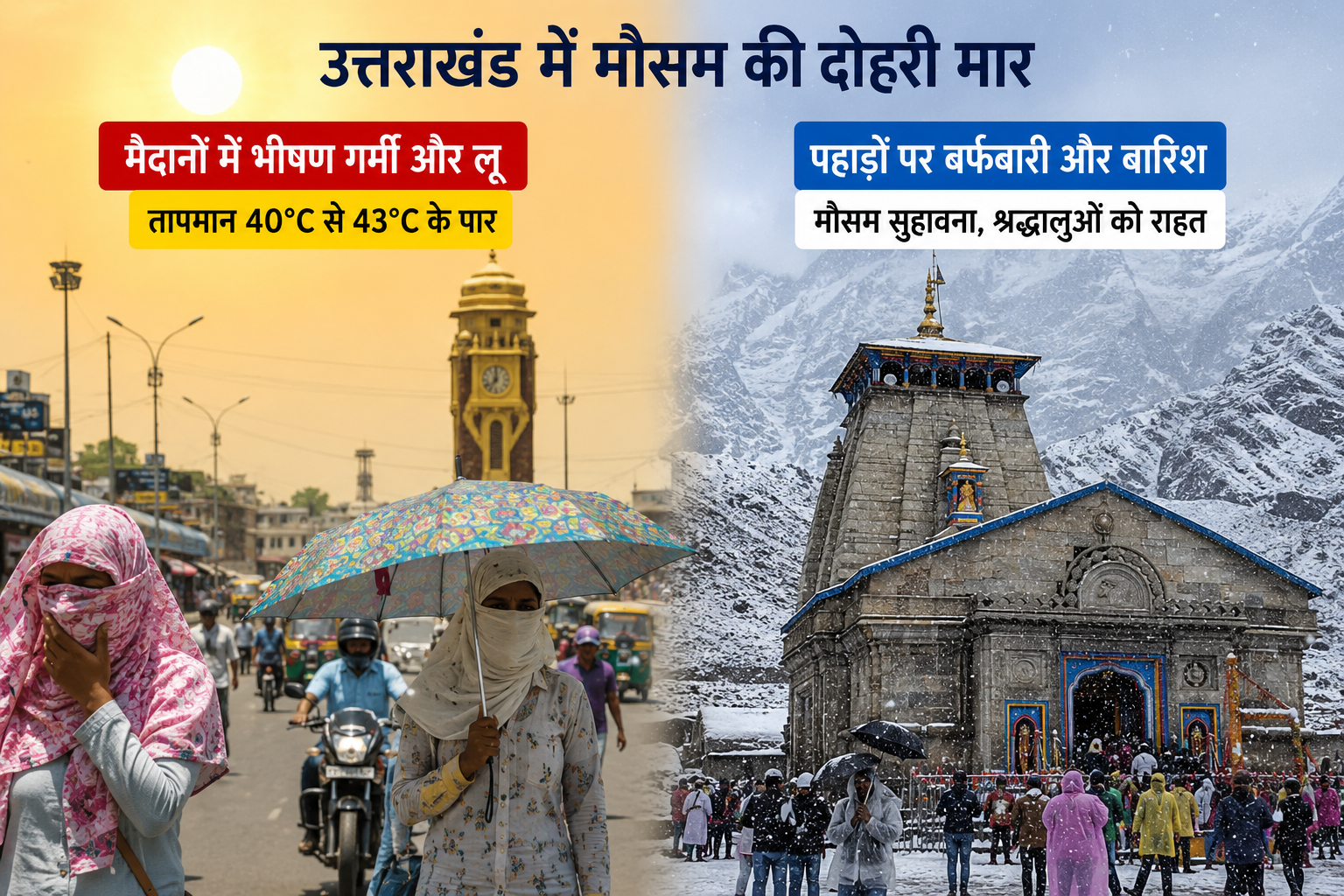 नौतपा की मार: मैदानों में लू, पहाड़ों पर बर्फबारी