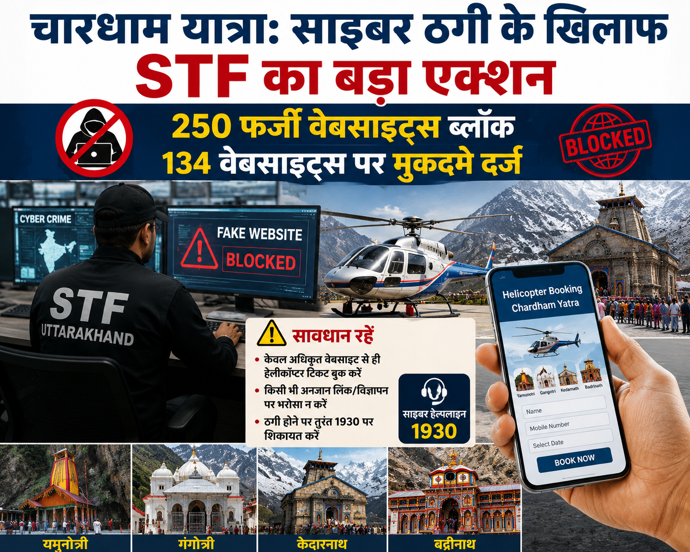 चारधाम यात्रा: ऑनलाइन फ्रॉड के खिलाफ STF का सख्त एक्शन
