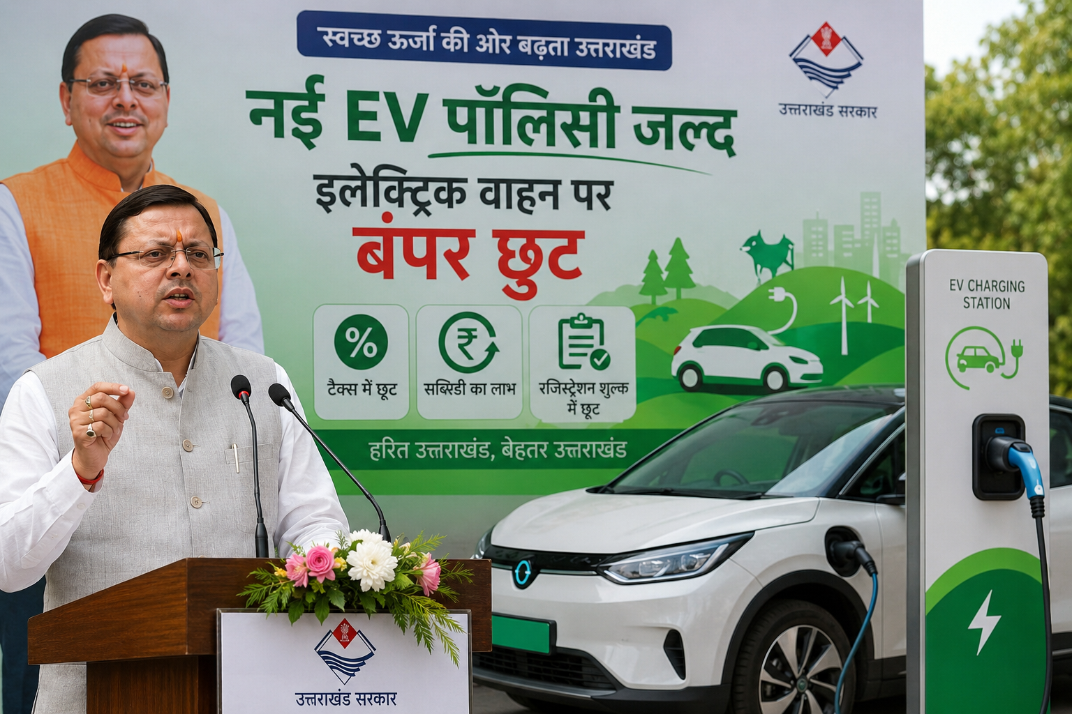 उत्तराखंड में नई EV पॉलिसी जल्द, इलेक्ट्रिक वाहन खरीदने वालों को मिलेगी बड़ी राहत
