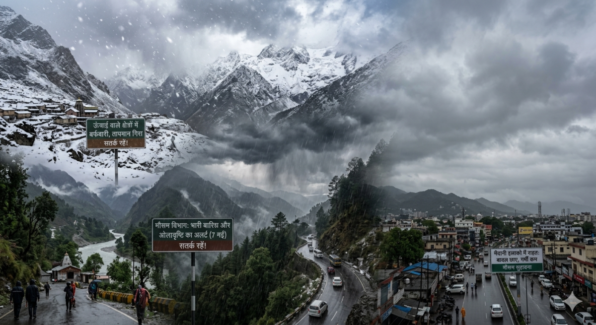 उत्तराखंड में मौसम ने बदला मिजाज, 5 जिलों में भारी बारिश और ओलावृष्टि का येलो अलर्ट
