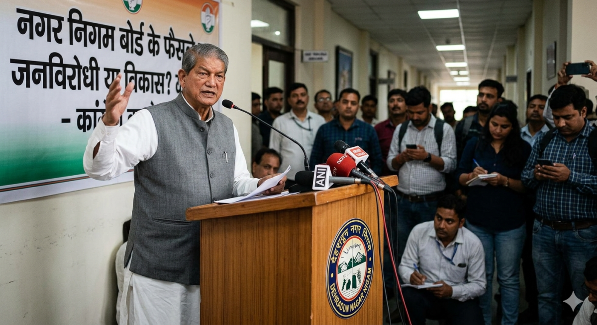 देहरादून नगर निगम के फैसलों पर सियासी घमासान, पूर्व मुख्यमंत्री हरीश रावत ने उठाए गंभीर सवाल