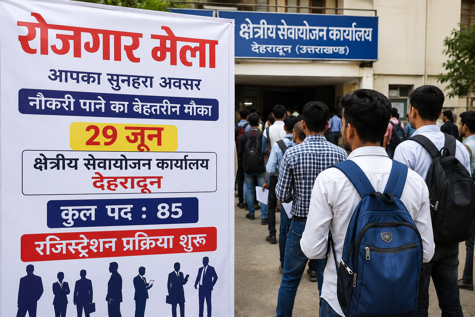 देहरादून में 29 जून को रोजगार मेला: 85 पदों पर सीधी भर्ती, युवाओं को मिलेगा सुनहरा अवसर