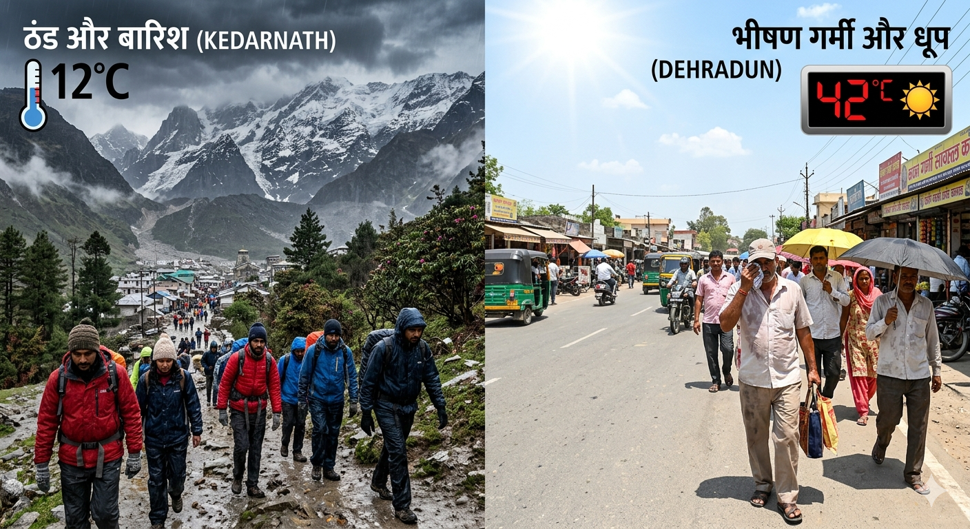 उत्तराखंड मौसम अलर्ट: पर्वतीय जिलों में येलो अलर्ट, मैदानी क्षेत्रों में भीषण गर्मी का कहर