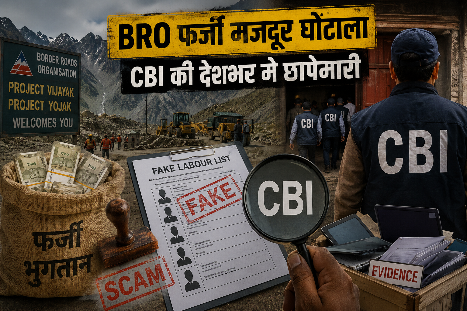 BRO में फर्जी मजदूर घोटाले पर CBI का देशभर में बड़ा एक्शन, उत्तराखंड समेत 11 राज्यों के 26 ठिकानों पर छापेमारी