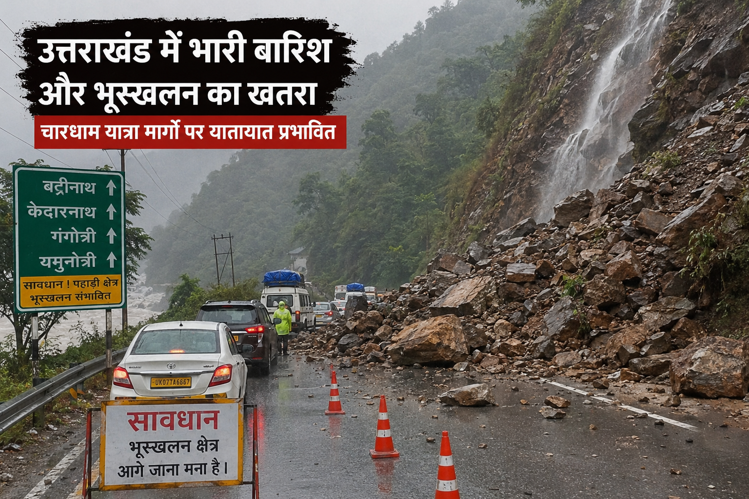 उत्तराखंड में मूसलाधार बारिश से हालात बिगड़े: चारधाम यात्रा मार्गों समेत कई राष्ट्रीय राजमार्ग प्रभावित, प्रशासन ने जारी की हाई अलर्ट एडवाइजरी