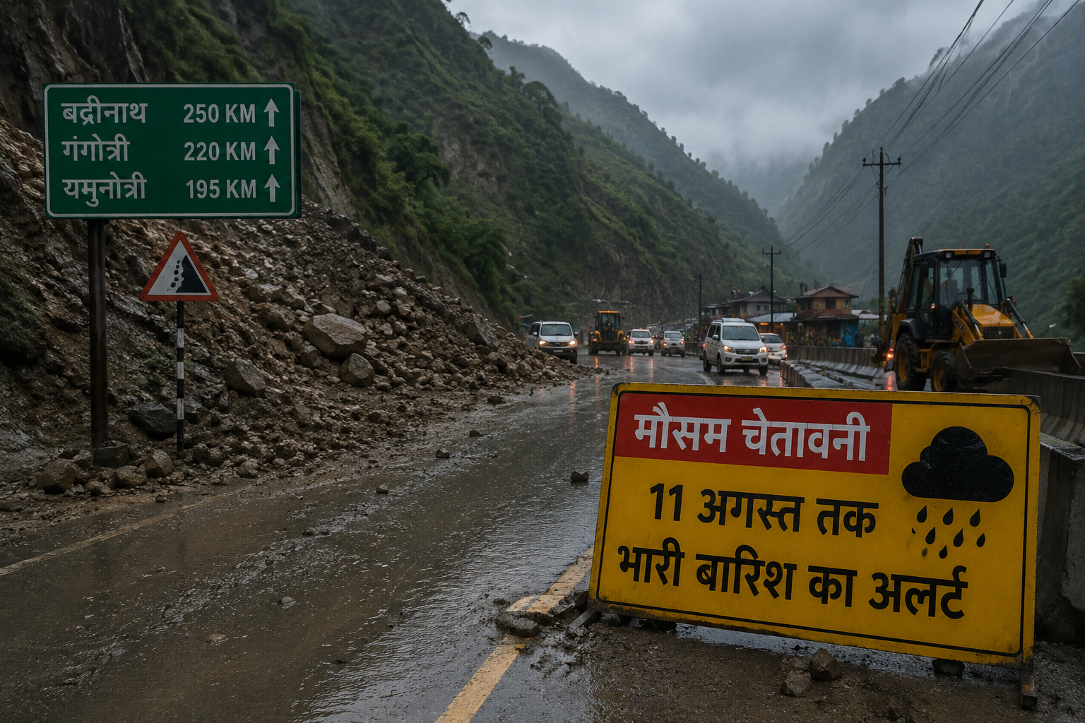 Uttarakhand Weather Alert: 11 अगस्त तक भारी बारिश का अलर्ट, Badrinath-Gangotri-Yamunotri Highway पर बढ़ी चुनौती