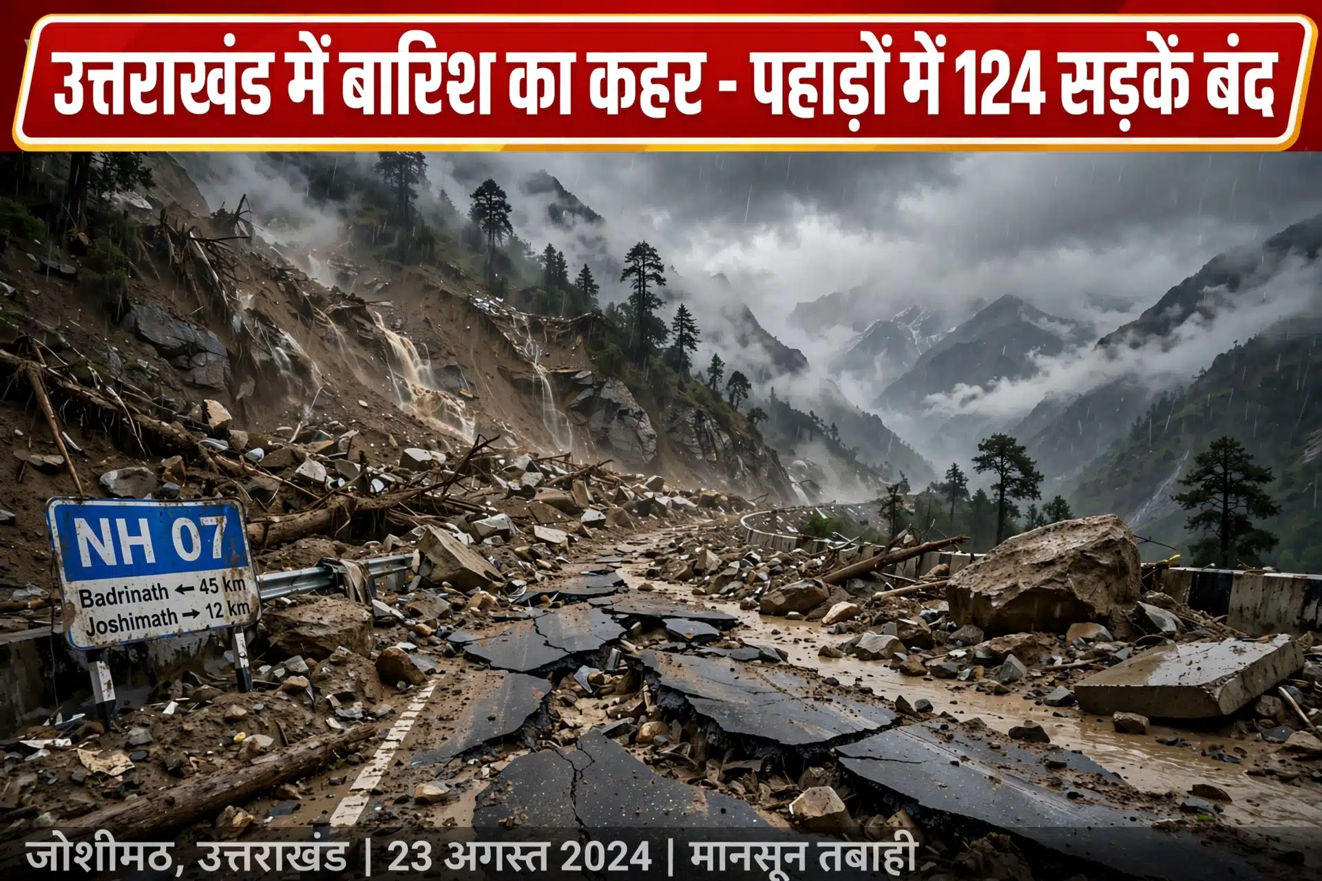 मसा नदी का बहाव, गेट पर गिरा आम का पेड़