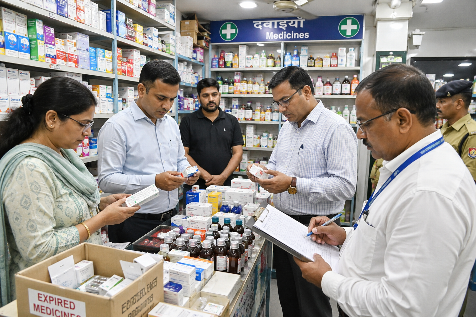 मसूरी में मेडिकल स्टोरों पर बड़ा एक्शन: फार्मासिस्ट गायब, एक्सपायर दवाइयां मिलीं; लाइसेंस और फ्रिज में भी गड़बड़ी