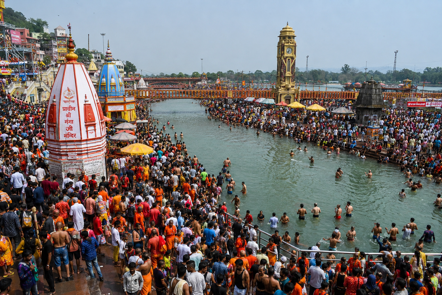 हरिद्वार कांवड़ मेले का समापन चरण: 3 करोड़ से अधिक शिवभक्त पहुंचे, घाटों पर बढ़ाई गई सुरक्षा