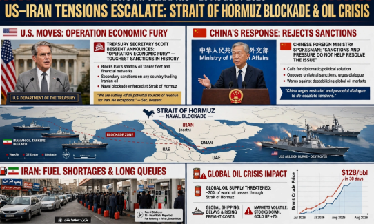 US-Iran Tension and China Stand: अमेरिका-ईरान तनाव चरम पर, Operation Economic Fury के तहत Hormuz की Naval Blockade, China ने America को दिया झटका