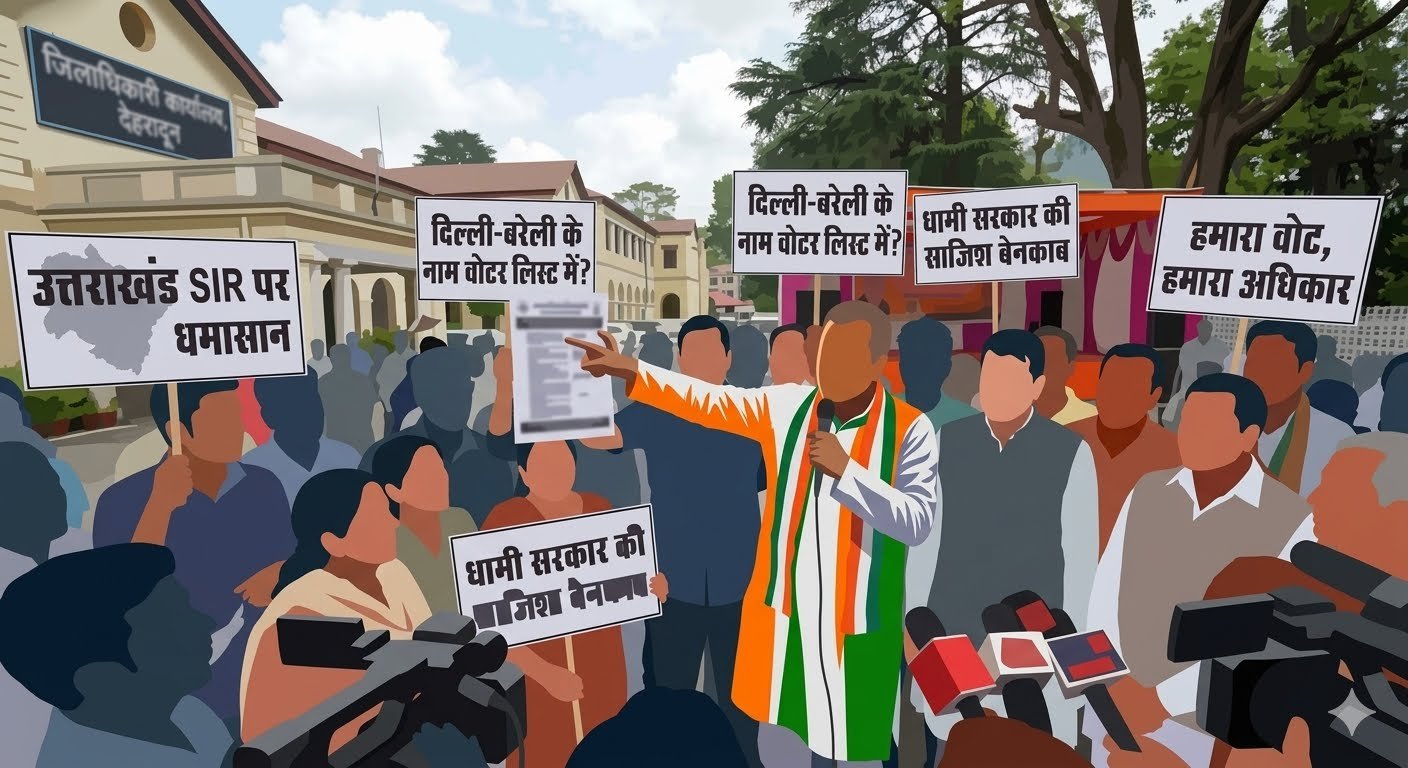 उत्तराखंड SIR पर सियासी घमासान: दिल्ली-बरेली के लोगों के नाम वोटर लिस्ट में होने का कांग्रेस का दावा, धामी सरकार पर लगाए गंभीर आरोप