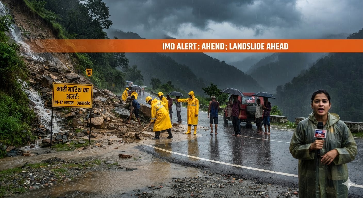उत्तराखंड में भारी बारिश का अलर्ट: 14 से 17 अगस्त तक सभी जिलों में मौसम विभाग की चेतावनी
