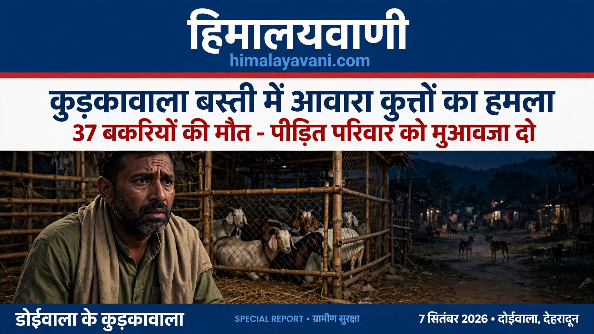 आवारा कुत्तों का कहर: डोईवाला में 37 भेड़-बकरियों की मौत