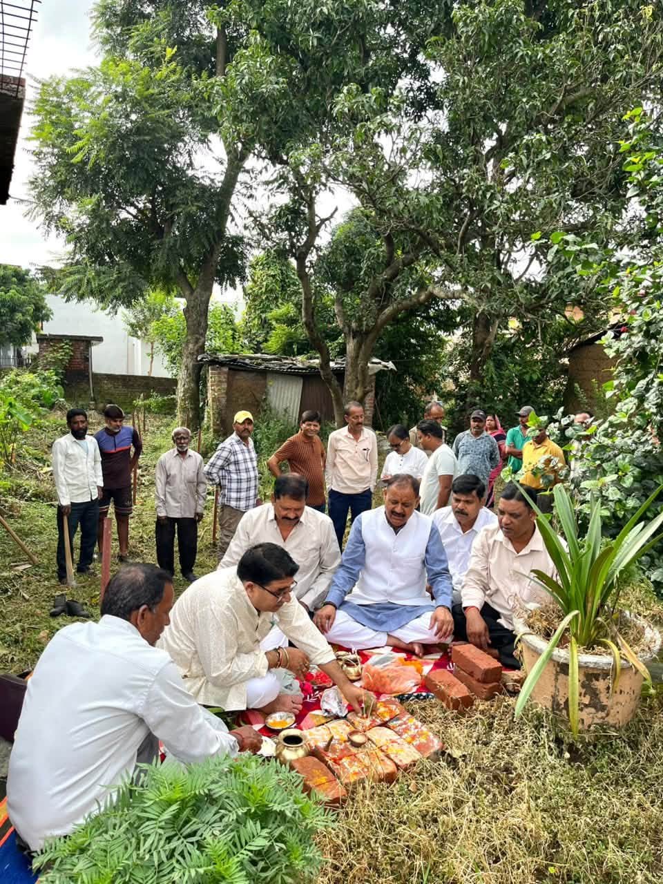 हर्रावाला के खेड़ा मंदिर के सौंदर्यीकरण कार्य का भूमि पूजन