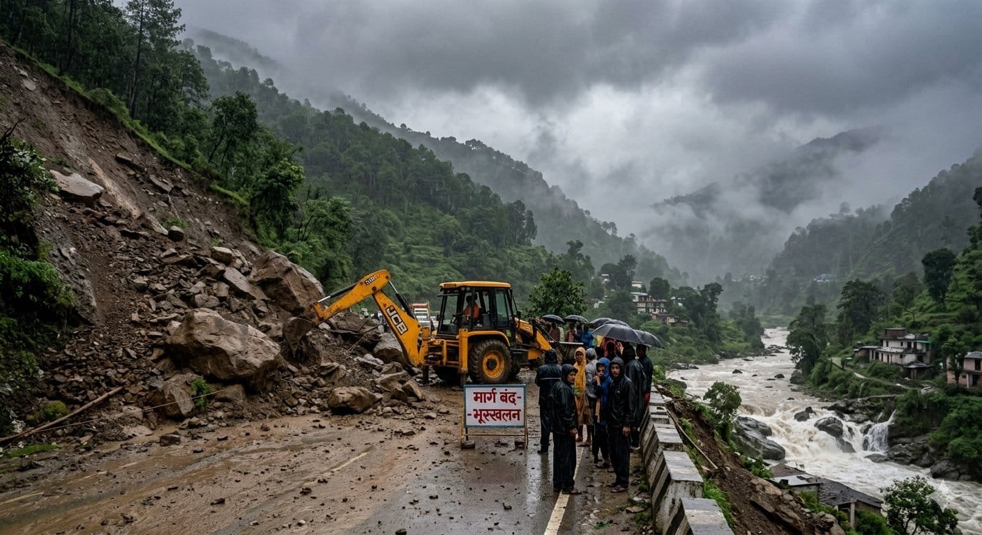 बागेश्वर में बारिश का कहर: NH-109K पूरी तरह ठप, 12 मुख्य सड़कें बंद, बघर गांव में भू-धंसाव से दहशत